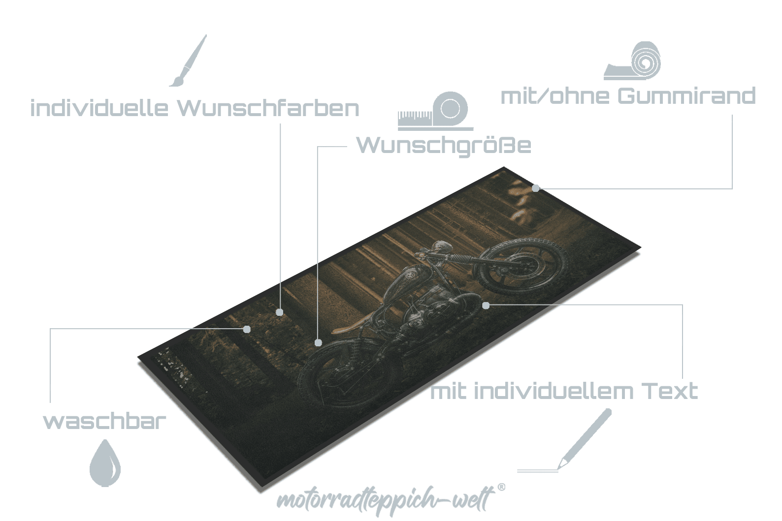 Motorradteppich B1005