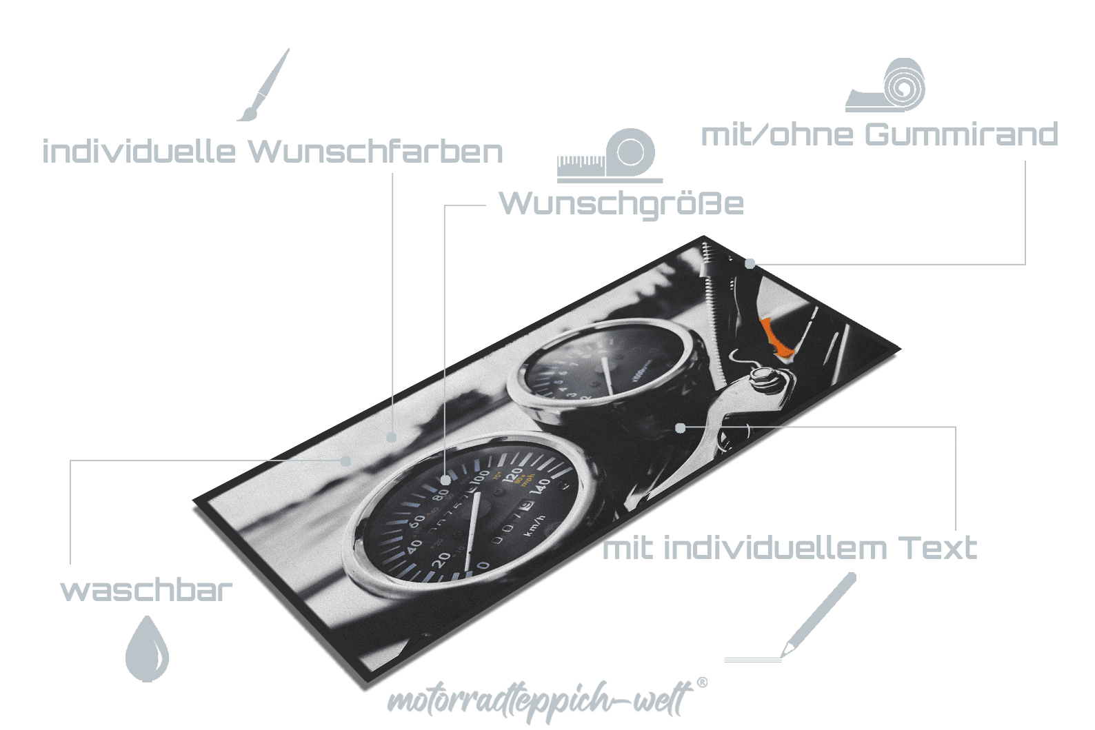 Motorradteppich B1006