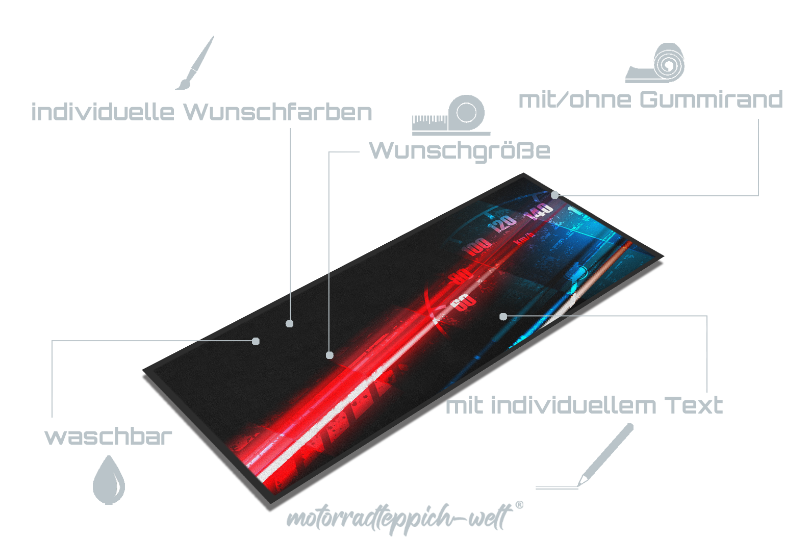Motorradteppich B1008