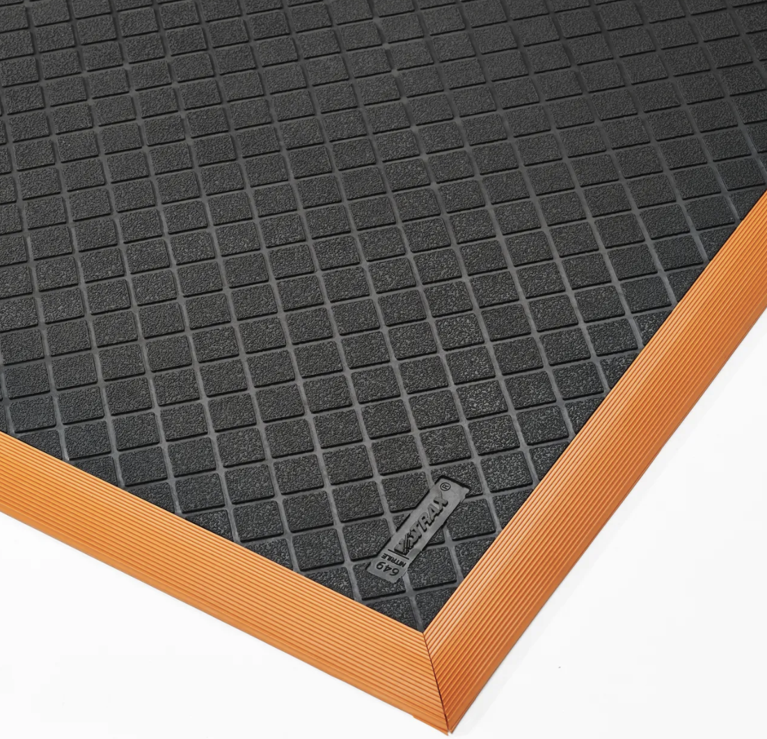 Safety Stance Solid™ 649 Notrax Arbeitsplatz-Gummimatten Schwarz/Orange