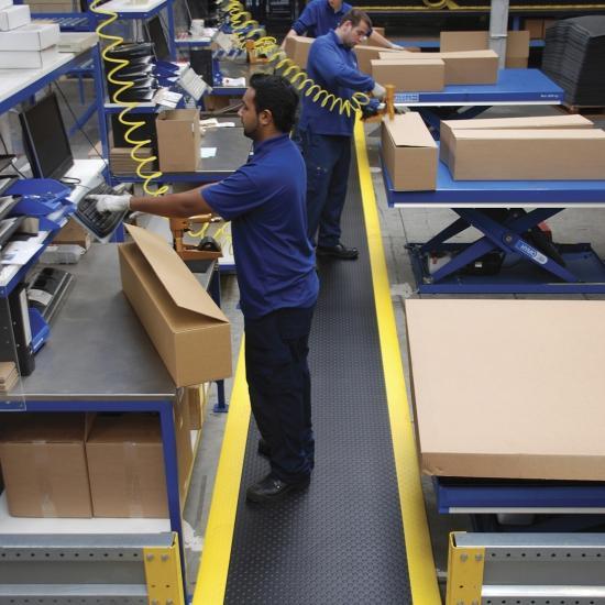 ANTI ERMÜDUNGSMATTE 417 BUBBLE SOF-TRED SCHWARZ/GELB