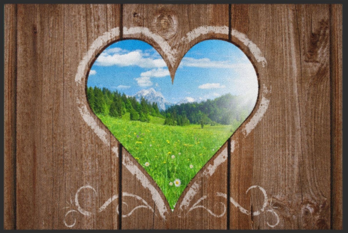 Fussmatte Alpen Herz 4729