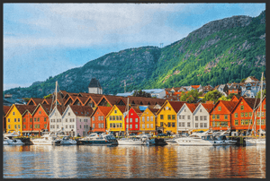 Bild in Slideshow öffnen, Fussmatte Bergen Norwegen 10322 - Fussmatte Individuell
