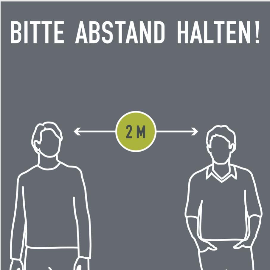 Fussmatte Corona bitte Abstand halten 3006