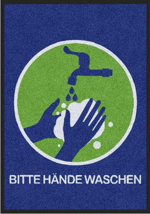 Bild in Slideshow öffnen, Fussmatte Corona Bitte Hände waschen 3000 - Fussmatte Individuell
