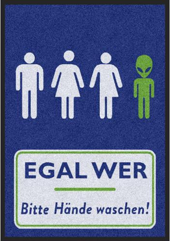 Fussmatte Corona Hände waschen 3001