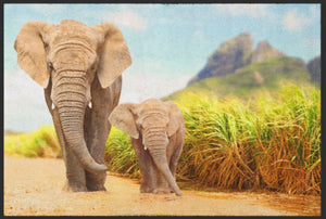 Bild in Slideshow öffnen, Fussmatte Elefanten 6107 - Fussmatte Individuell
