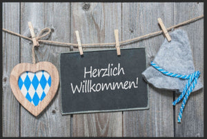 Bild in Slideshow öffnen, Fussmatte Herzlich Willkommen Bayrisch 4561 - Fussmatte Individuell
