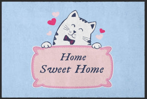 Bild in Slideshow öffnen, Fussmatte Home Sweet Home Katze 4063 - Fussmatte Individuell
