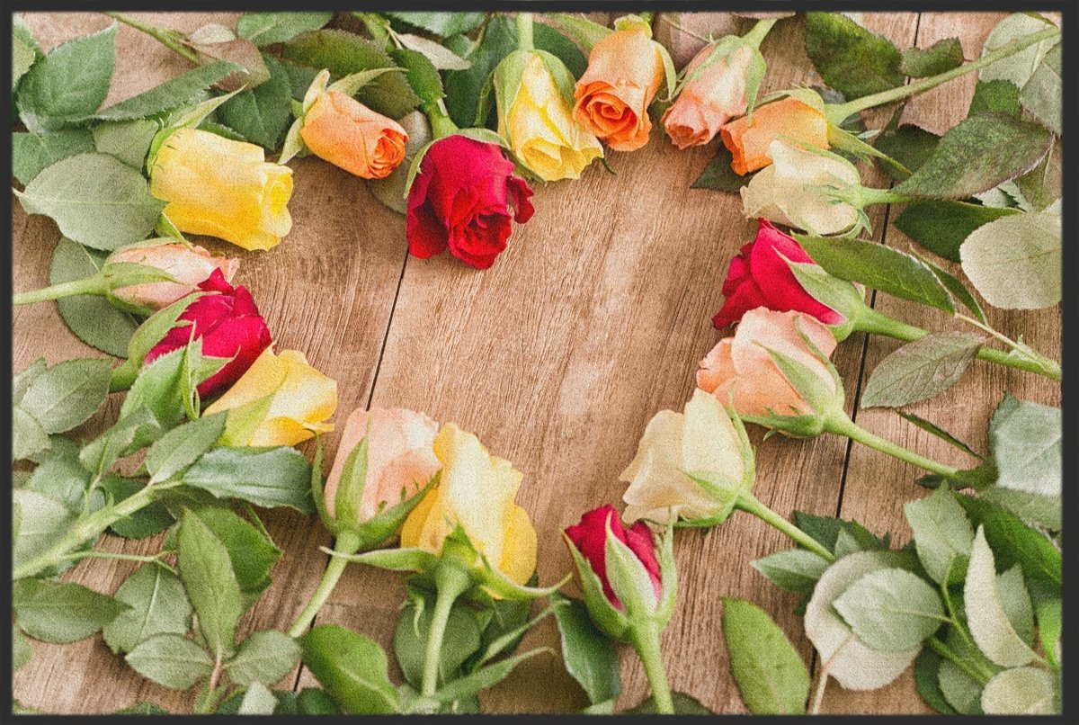 Fussmatte Rosen 10046