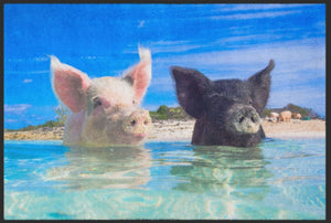 Bild in Slideshow öffnen, Fussmatte Schweine Bahamas 4530 - Fussmatte Individuell
